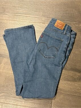 Levi's Light Blue Men's Straight Jeans with Tan Patch
